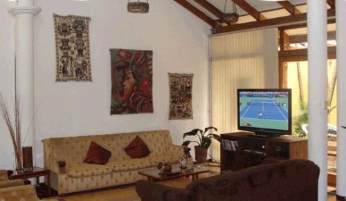 Der Aufenthaltsraum im Gaudys Hostel