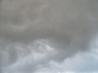 Die Wolken kurz vor einem Gewitter.