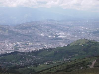 Sicht auf Quito 