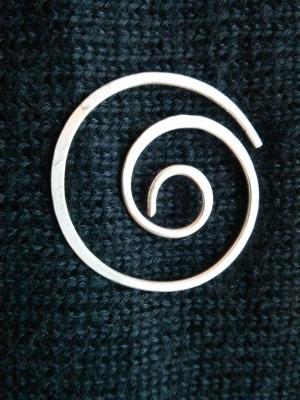 Close-up of silver spiral