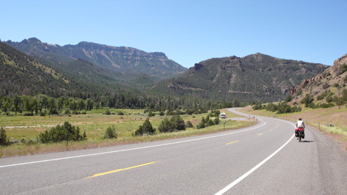 Auf dem Weg zum Yellowstone National Park.