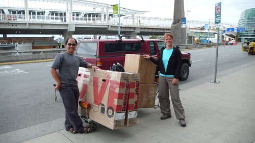 Unser grandioser Gastgeber Duhane hat uns sogar noch zum Flughafen gefahren