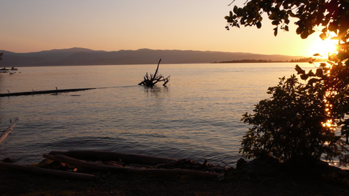 Unser Privatstrand am Flathead Lake.