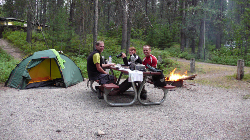Stammtisch der deutschen Radler im Glacier National Park