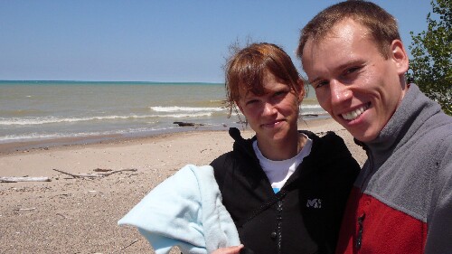 Am Strand von Lake Huron