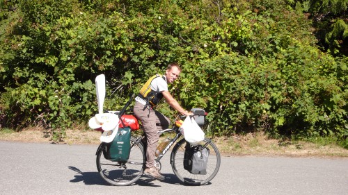 Der Weg zum Kajak war gluecklicherweise nur kurz...