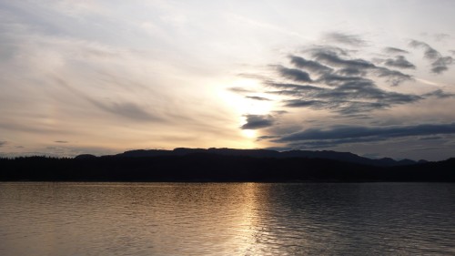 Sonnenuntergang auf unserer privaten Insel