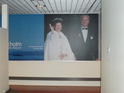Stockholm Arlanda: König Carl Gustaf und Königin Silvia