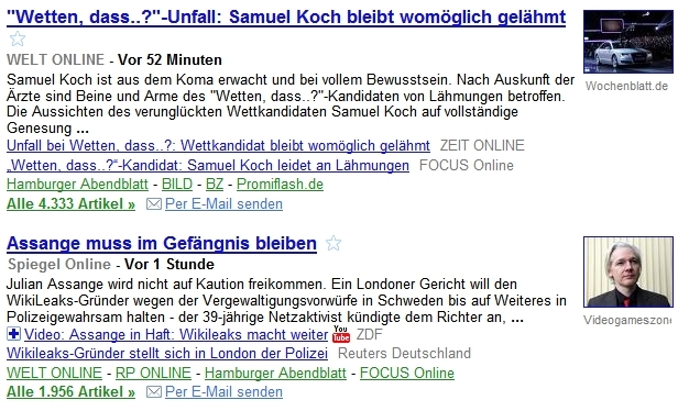 Samuals Nachrichten vs. relevante Nachrichten