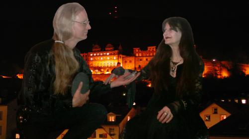 J&ouml;rg und Hexe zu Besuch bei mir.