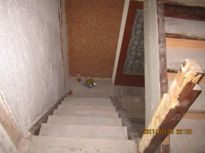 Treppenhaus nach Abriss Treppenhaus nach Abriss