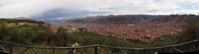 Cusco from a lookout at Sacsayhuaman