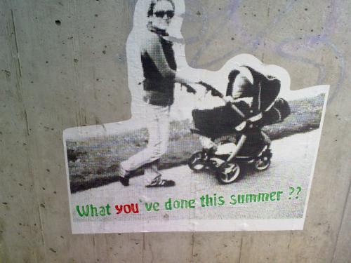 Streetart, Frankfurt, Lokalbahnhof, Sommer