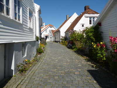 Gasse in der Altstadt von Stavanger