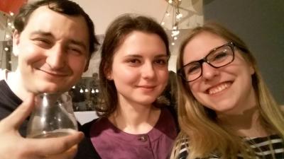 Benjamin und Anna. Ein Franzose, irgendwas mit Informatik, und Erasmusstudentin aus Polen. Sehr nette Menschen.