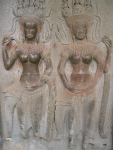 Apsara-Reliefs