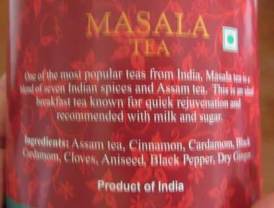 Zutaten von Masala Tea