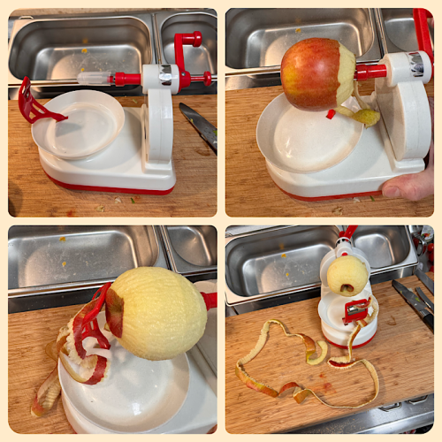 Mein neuer Apfelschäler funktioniert einwandfrei Mein neuer Apfelschäler funktioniert einwandfrei