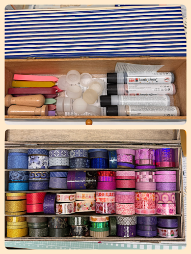 Zwei sehr praktische Aufbewahrungkisten für meinen Bastelkram Zwei sehr praktische Aufbewahrungkisten für meinen Bastelkram