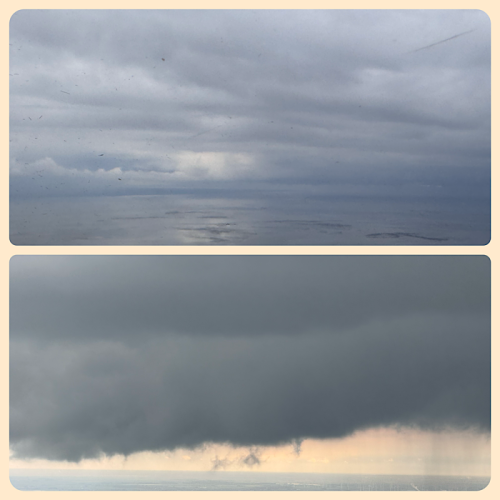 Wolkensituation beim Abflug