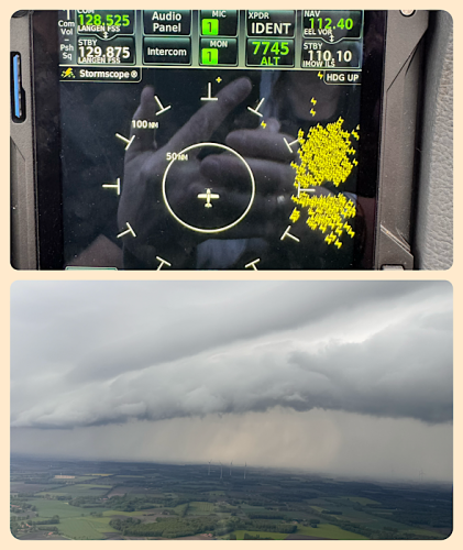 Das Stormscope schl&auml;gt an