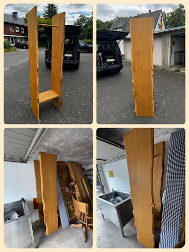 Garderobe aus alten Eichenbrettern