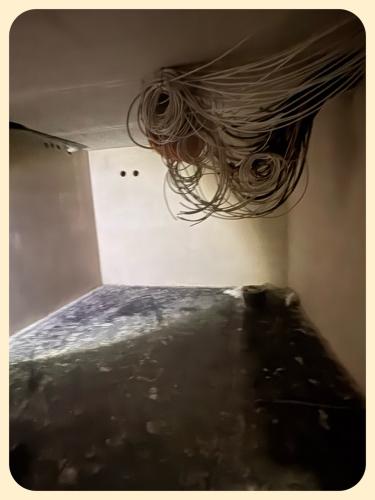 Der Hausanschlussraum ist fertig verputzt