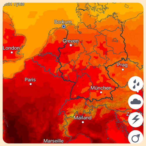 Hitzegrade in Europa