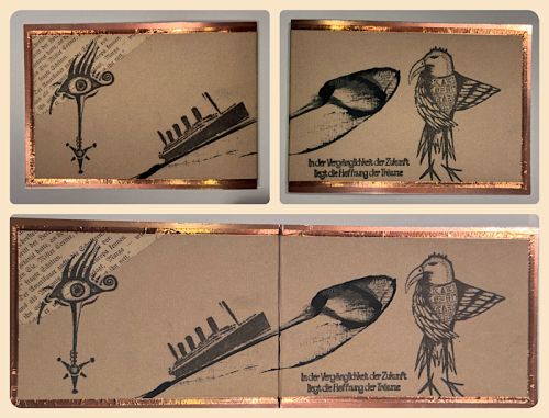 Noch eine Karte mit Fadenmalereiobjekt