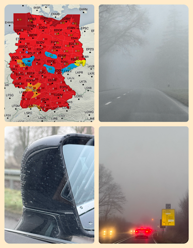 Den ganzen Tag Nebel um 0°C