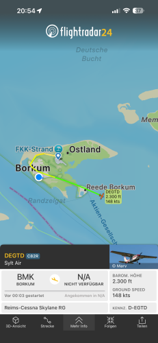 Sonderflug f&uuml;r Oli P