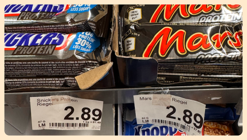 Ein Mars-Protein Riegel kostet fast 3&euro;