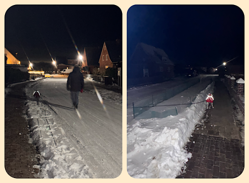 Straßen mit Schnee Straßen mit Schnee