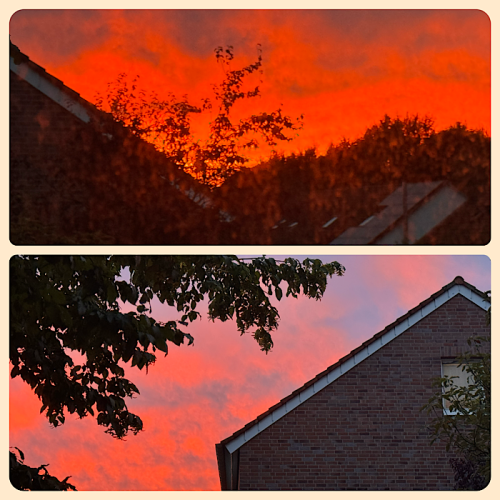 Ein roter Sonnenuntergang Ein roter Sonnenuntergang