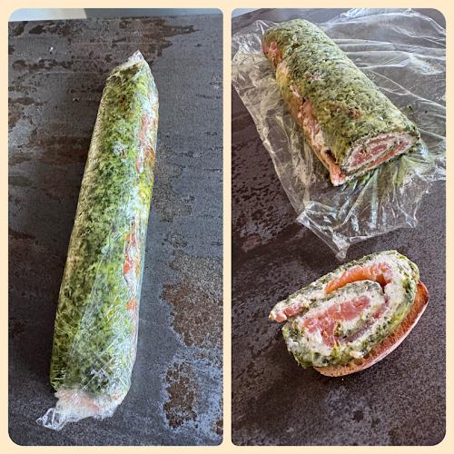 Spinat-Käse-Lachs-Rolle Spinat-Käse-Lachs-Rolle