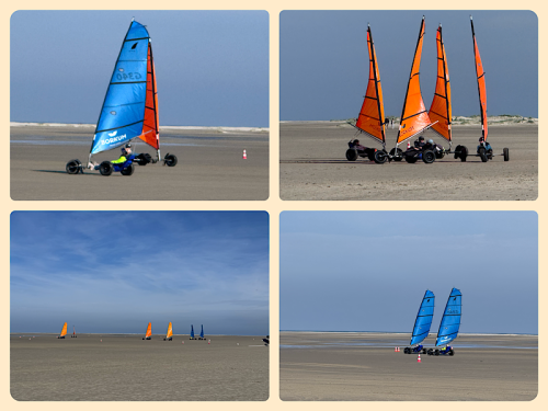 Strandsegler beim Üben 