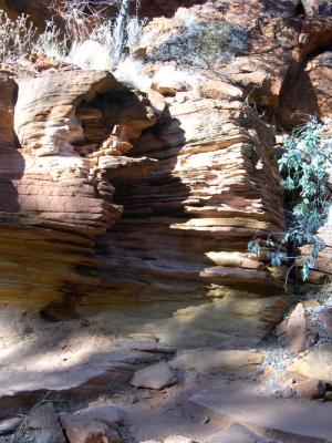Sediment-Schichtung der Canyonfelsen