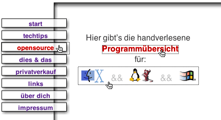 Klick auf einen Link mit Rahmen