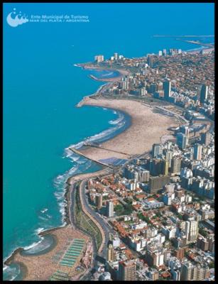 Kleines Luftbild von meinem ersten Ziel. Mar del Plata.