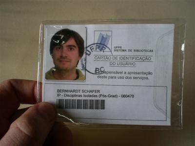 cart&atilde;o de identifica&ccedil;&atilde;o do usu&aacute;rio