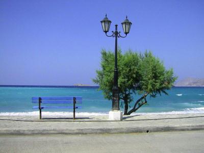 Bank mit Lampe (Kreta)