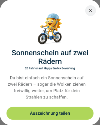 Sonnenschein auf zwei R&auml;dern