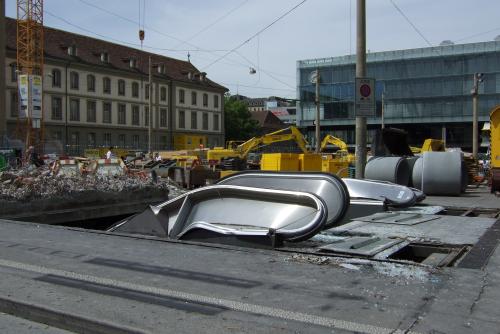 Bahnhofplatz-Umbau Bern, 26. Mai 2007.