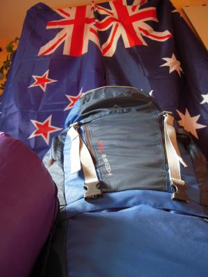 packed backpacker&acute;s backpack