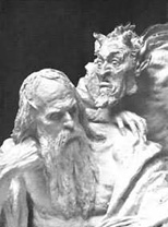 Mephisto und ich in Stein