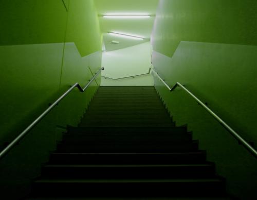 Aufgang zur Besucherplattform des LVR Turms