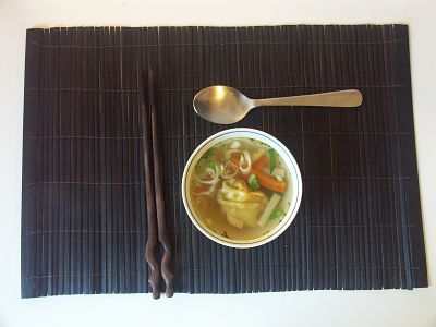 Wan-Tan-Suppe mit Ingwer