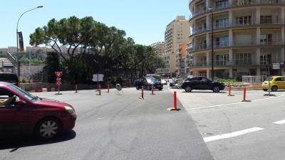 die Stra&szlig;e von Start und Ziel vom Formel 1 Rennen