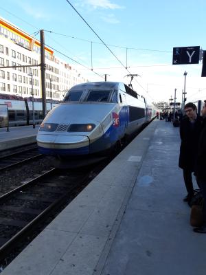 der TGV mit dem ich von Marseille nach Lyon gefahren bin
