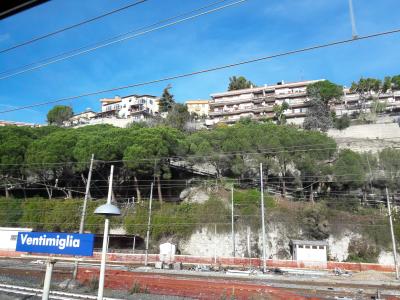 Ankunft in Ventimiglia, nahe der franz&ouml;sischen Grenze